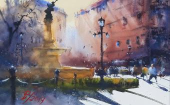 Watercolor by Pomothy László