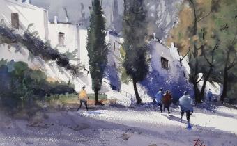 Watercolor by Pomothy László